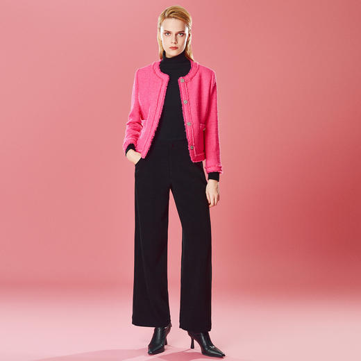 EITIE爱特爱气质小香风修身显瘦短外套冬新款8003707 商品图3