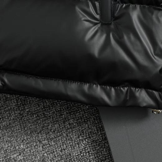 D111934胸前拉链设计25年秋冬黑杏拼色白鸭绒羽绒服 商品图11