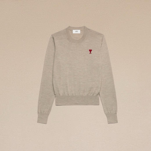 【秒杀价已调 直接拍】AMI PARIS 经典 爱心刺绣 羊毛针织 美丽诺羊毛衫 可贴身 不扎 商品图3