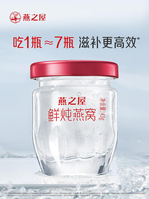 【月套餐】燕之屋鲜炖燕窝43g*28瓶精选优质燕窝原料【顺丰急速发货｜每周1盒｜1盒7瓶】 商品图1