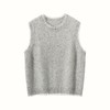 羊毛羊绒混纺流苏领边小背心 商品缩略图0