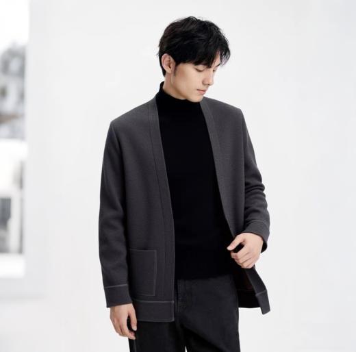 【72小时发货】Gesamy男士绵羊毛圆领卫衣/针织开衫 混纺面料柔软亲肤保暖力满分 儒雅少年感简约百搭秋冬男士必备 商品图12