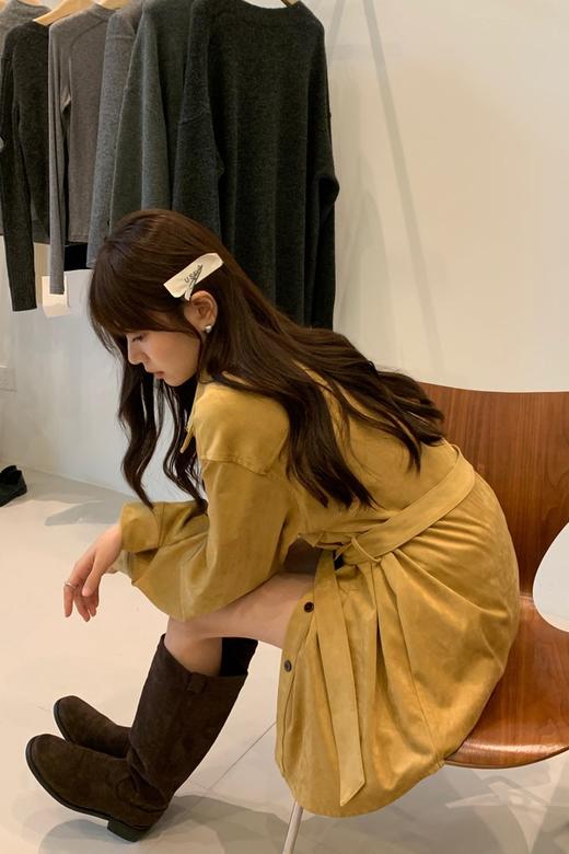 LNNNS 简约工装Polo领衬衫裙系带开衫 21595 商品图5