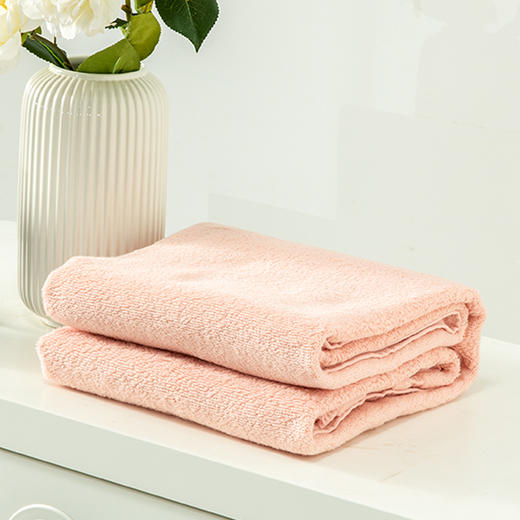 【快乐购专属】超柔加厚长绒棉浴巾（粉/米/蓝）DR 商品图5