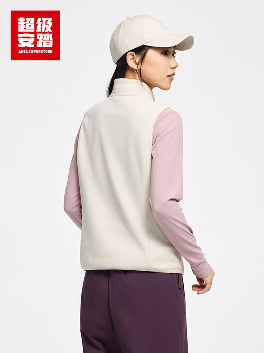 超级安踏加绒运动马甲女士秋冬户外修身抓绒保暖内搭外穿背心162546703U 商品图1