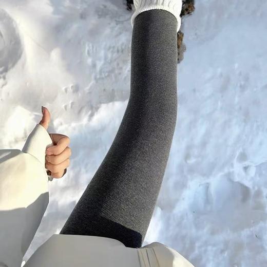 新疆长绒棉【高腰收腹无勒感❗️微压显瘦细条纹】格雷系打底裤女秋冬miu系加绒加厚打底袜仿羊绒连裤袜子。ja 商品图3