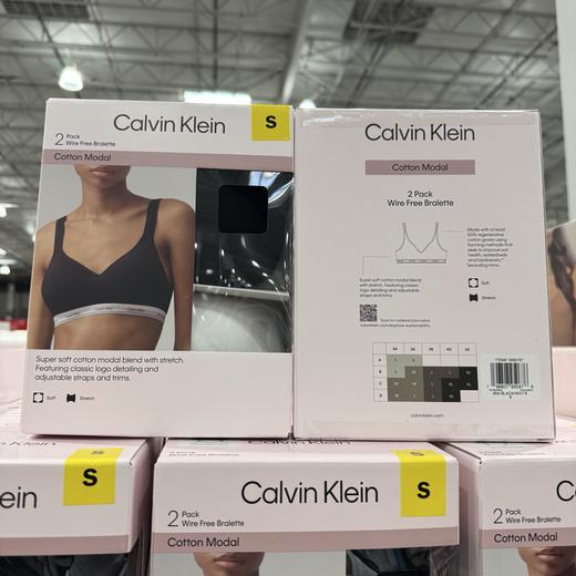 到手价198元/2个装 Calvin Klein无钢圈舒适文胸2件装 美国代购，无中文标签，介意慎拍 商品图1