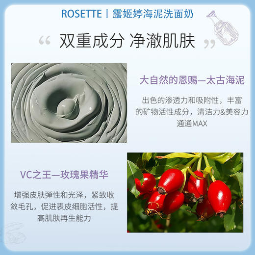 露姬婷（ROSETTE）洁面膏（冰河泥洁净型） 120g【BS】 商品图2