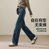 【超值！拉绒-直筒牛仔】逸阳冬新品加绒保暖宽松显瘦窄版阔腿裤子1770 商品缩略图4