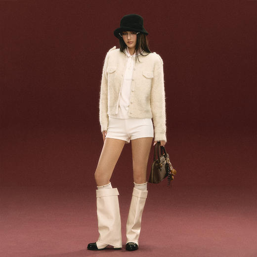 Ariseism 美式复古设计感针织开衫毛衣女秋冬新款上衣 商品图2