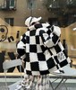 D111947联名款棋盘格子刺绣logo字母情侣立领羊羔毛外套 商品缩略图5