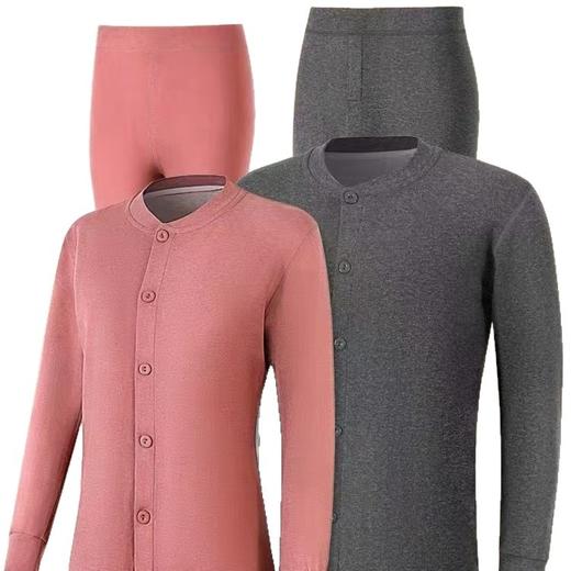 抗菌开衫秋衣秋裤套装男女士秋冬季中老年打底衫内衣长辈保暖套装 商品图4