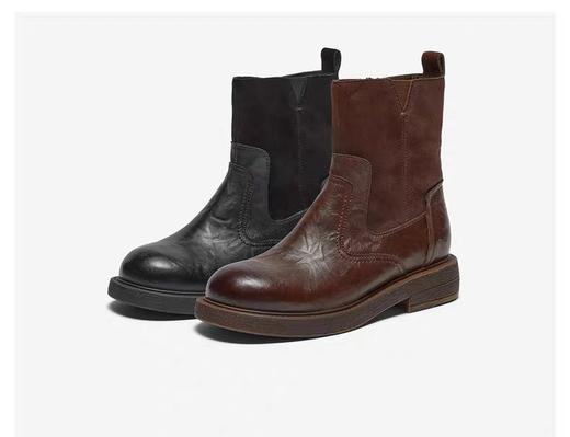 【云粉节】BF楼Bata时装靴女2025冬款百搭休闲羊皮软底短靴33527DD5   吊牌价1159   活动价639 商品图5