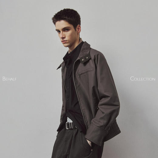 714street高端线BEHALF 极细纱织紧密纺“西部”哈灵顿翻边袖夹克 商品图3