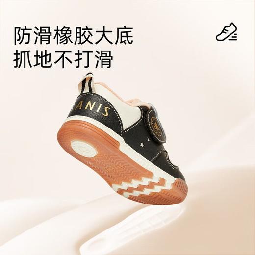 泰兰尼斯冬季新款学步鞋加绒舒适保暖叫叫鞋防滑防踢男宝宝机能鞋 商品图4