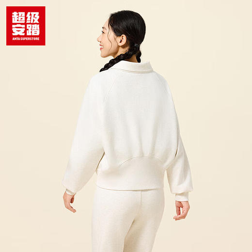 超级安踏立领卫衣女士秋季宽松半开拉链休闲百搭套头衫上衣女162535701U 商品图1