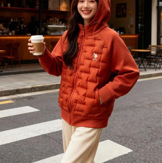 U.S.POLO ASSN都市格纹90白鸭绒轻羽绒，男女同款 ，轻薄保暖又利落有型，穿上痞帅有格调，男女同款 商品图12