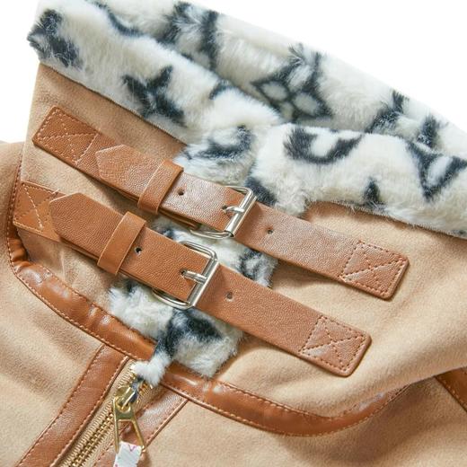 D111946麂皮绒复合内里小兔毛情侣高领加绒加棉外套 商品图7