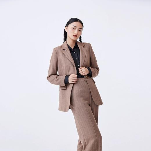 人字纹羊绒女西服  SJF93W364A 商品图2