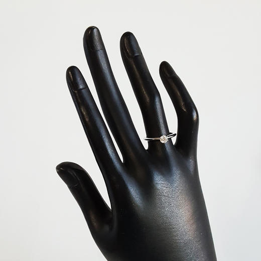 【天然正品】PT950铂金时尚经典六爪款0.31克拉钻石戒指50号（戒圈可改）女士211025NJS10 商品图8