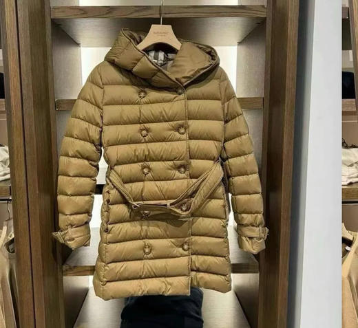 到手价4599元 巴宝莉Burberry超级特价，女士中长款棕色内衬格纹连帽羽绒服 美国代购，无中文标签，介意慎拍 商品图3