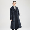 QS长款鹅绒服女冬季2025新款时尚大翻领鹅绒修身收腰过膝外套0020 商品缩略图0