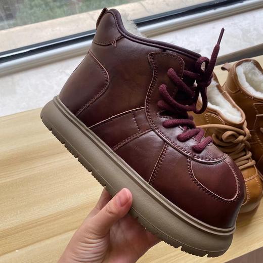 D111903卡皮巴拉丑萌款皮毛一体雪地靴加厚防水轻便保暖厚底休闲鞋 商品图10