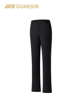 安踏（ANTA）冠军全天候系列 通勤防泼水轻暖绒梭织休闲运动长裤女162540515