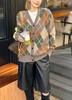 女款菱格V领针织开衫毛衣zo015 商品缩略图2