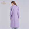 【100%绵羊毛】乔万尼大衣女秋冬新款呢子外套女收腰中长款紫色EF4A137 商品缩略图4