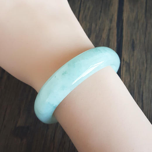 【天然正品】A货翡翠天然细腻糯种54.5号贵妃翡翠手镯54.5号（皆取最大值）女士220325AH26 商品图7