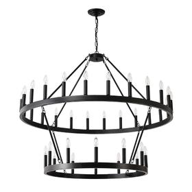 美国 豪华双层马车轮吊灯 36灯头（不含灯泡） A2