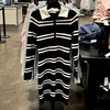 Abercrombie Fitch/AF 女春秋条纹半拉链翻领休闲长袖针织连衣裙 商品缩略图1
