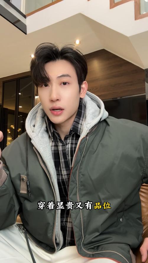 25973SDSA男士秋冬新款痞帅男装潮牌拼接假两件拉链连帽羽绒服百搭时尚 商品图0