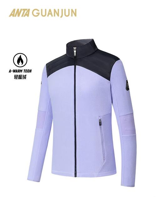 安踏冠军户外滑雪系列抓绒外套女士轻暖绒立领运动上衣162540704 商品图0