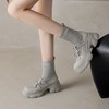 【厚底针织弹力靴】 甜辣系带机能风蝴蝶结小靴子正品7CM-CC 商品缩略图2
