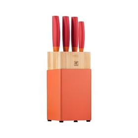 [双立人]NOWS刀具5件套(蔬菜刀、多用刀、中片刀、砍刀、实木插刀架)