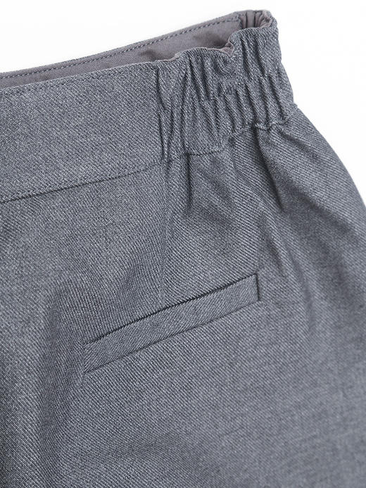 新款灰色高腰直筒半身裙 中长款开叉设计通勤西装裙 显瘦百搭 OL 风一步裙 商品图3