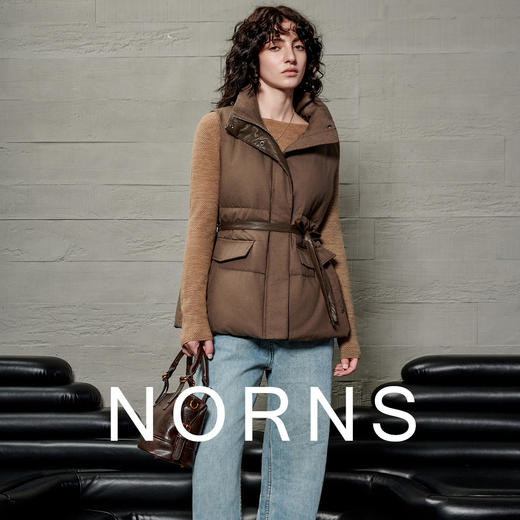 NORNS LADY诺恩【栗子可可】冬季新款莱赛尔马甲外套轻奢老钱外套 H25WK20660 商品图1