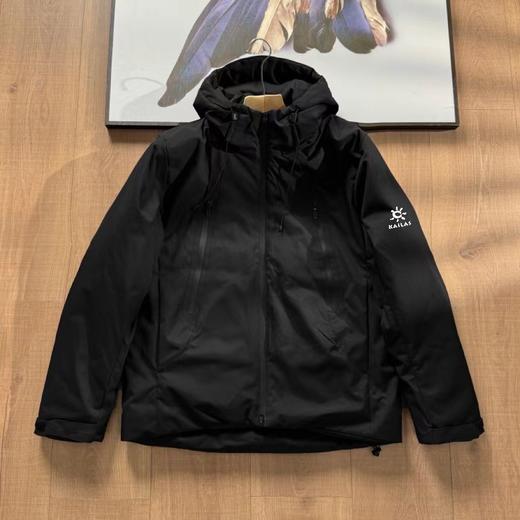 D111914胸前口袋+内里定格锁温男女同款保暖防寒棉服 商品图4