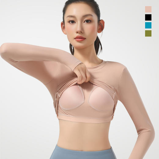 【BZYT】秋冬显瘦柔软后背镂空性感抽绳修身瑜伽服885 商品图1