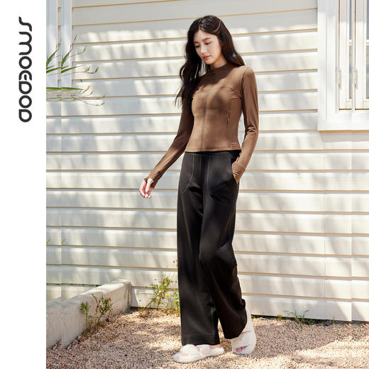 SMOEDOD/水沐伊朵长裤外穿直筒裤阔腿裤秋季休闲裤口袋运动裤6635 商品图6