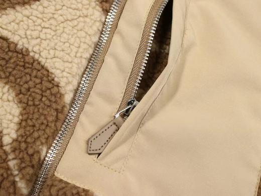 D111948老花满印情侣连帽羊羔毛夹克加棉外套 商品图8