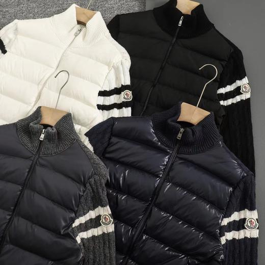 D111935男士拼接针织绗缝羽绒立领夹克外套羽绒服 商品图3