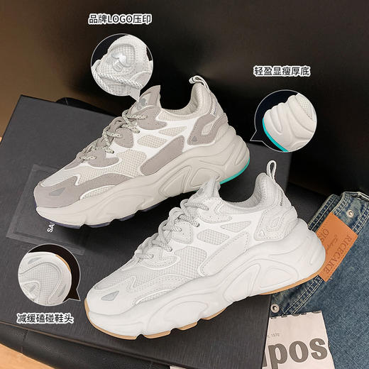 【🔥速来】【*乐源头代工厂】1：1还原❗❗原设计师！闭眼入百搭款老爹鞋~显腿长神奇，4.5cm增高鞋后跟！火星1代2代💥EVA发泡大底，鞋垫防臭抗菌~ 商品图10