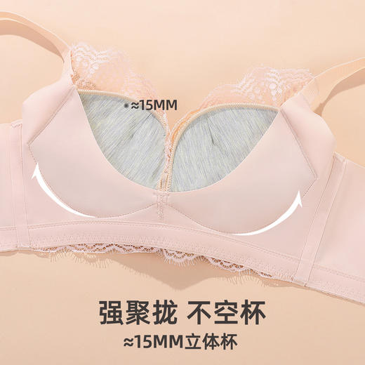雅黛俪小胸聚拢显大文胸性感甜美蕾丝内衣高侧比收副乳胸罩 商品图3