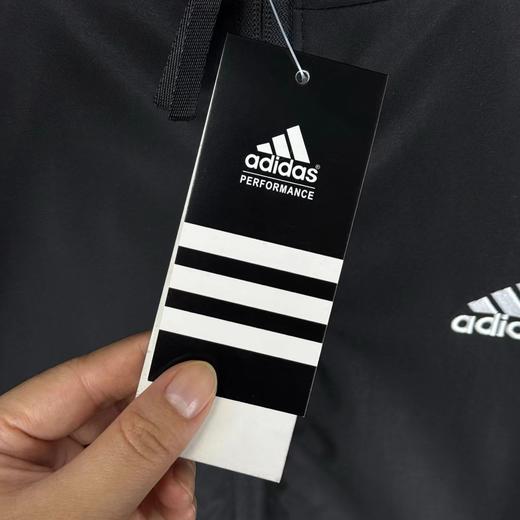 D111945三道杠连帽加厚棉服胸前刺绣logo字母长袖拉链夹克口袋外套 商品图12