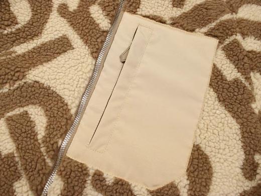 D111948老花满印情侣连帽羊羔毛夹克加棉外套 商品图7