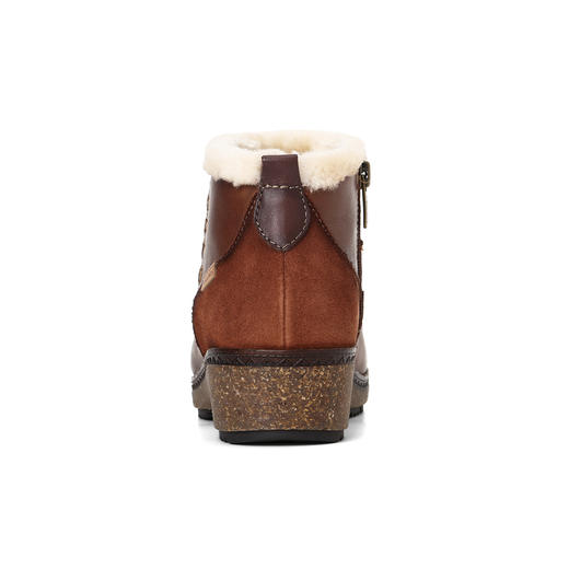 【云粉节】BF楼Pikolinos派高雁冬季牛皮圆头平跟侧拉链纯色短毛靴PA250110.吊牌价2780 商品图3