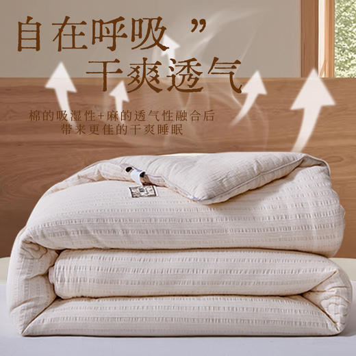 多喜爱 植然棉麻纤维【进口纤维】【全植物纤维面料】【干爽透气】【舒适耐用】春秋被/冬被/拉链子母被 商品图2